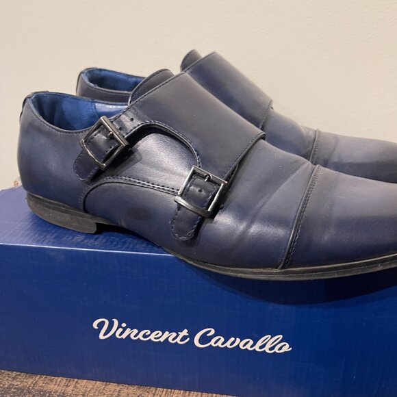 Vincent Cavello Navy Dress Shoes - Picture 3 of 4